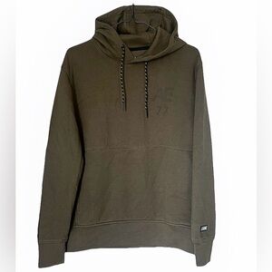 American Eagle AE77 Olive Green Mens Small Hoodie Pullover Sweatshirt